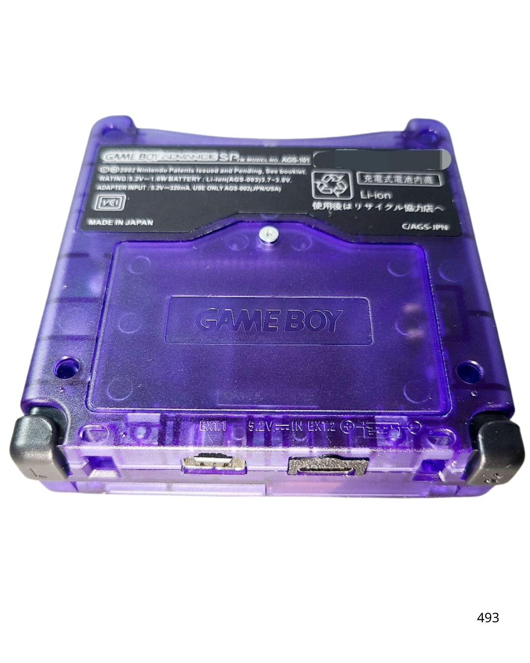 Game Boy Advance sp Clear Purple IPS LCD Custom