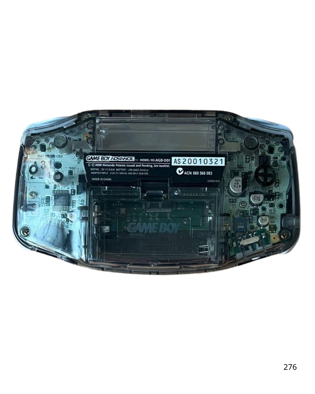 Game Boy Advance Clear Black IPS LCD Custom