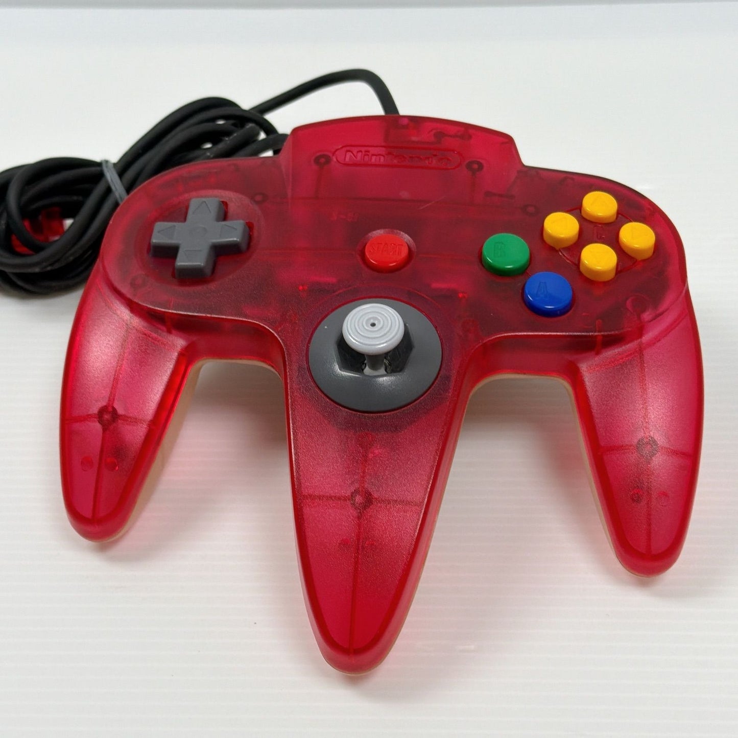 Nintendo 64 console, clear red