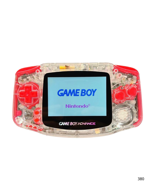 Game Boy Advance Super Clear Red IPS LCD Custom