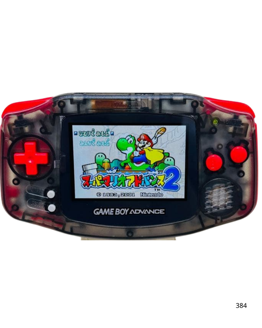 Game Boy Advance Black Clear Red Button IPS LCD Custom