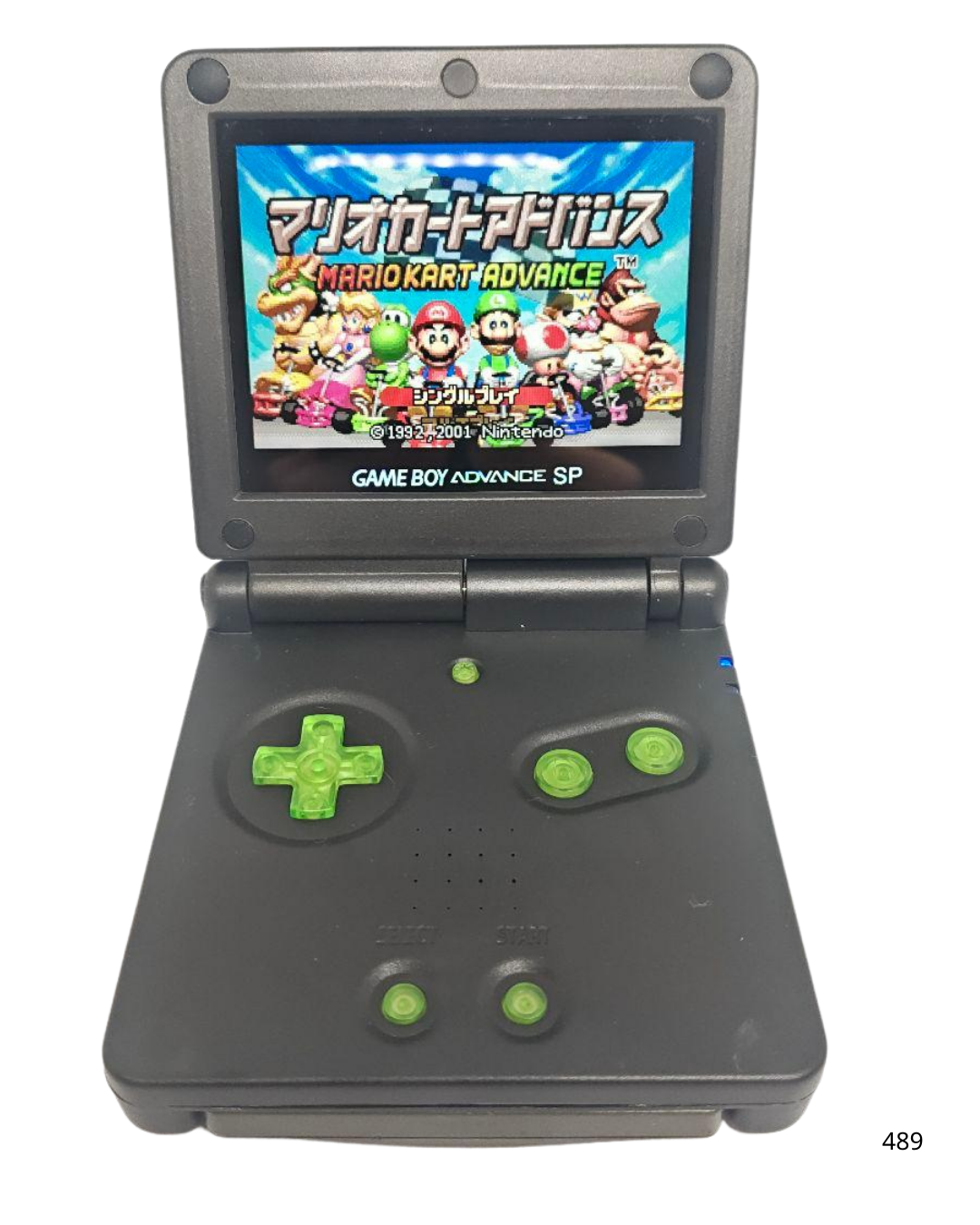 Game Boy AdvanceSP Black Green IPS LCD Custom