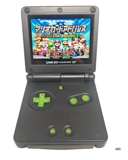 Game Boy AdvanceSP Black Green IPS LCD Custom