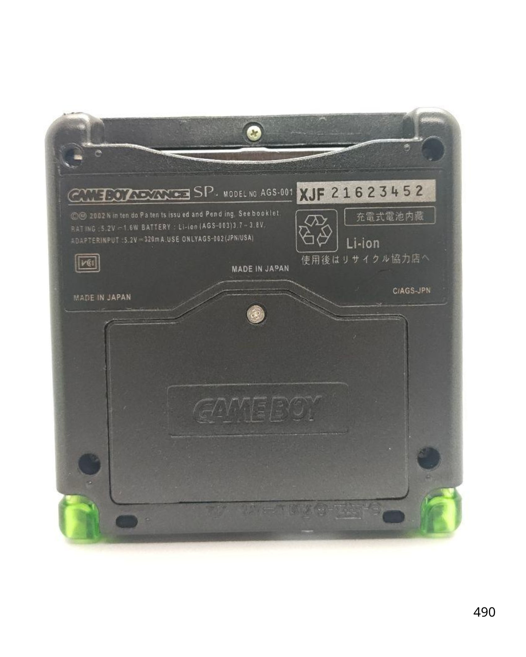 Game Boy AdvanceSP Black Green IPS LCD Custom