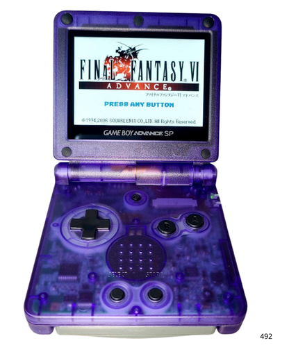Game Boy Advance sp Clear Purple  IPS LCD Custom