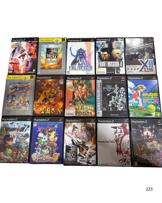 15 PlayStation 2 games and 3 bonus controllers