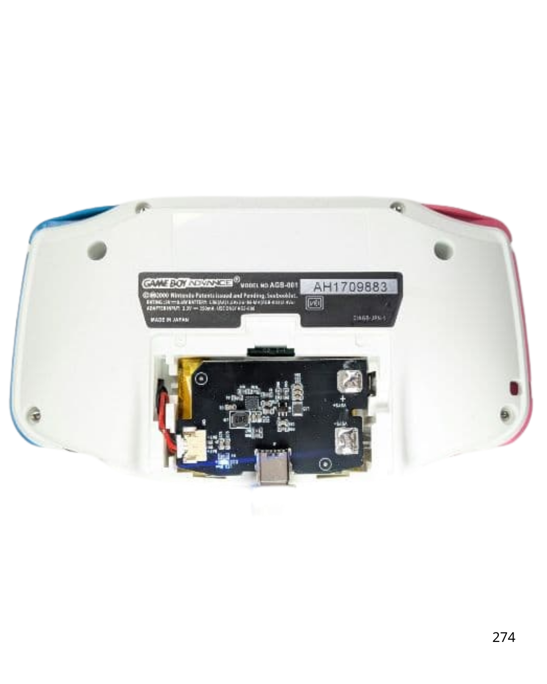 Game Boy Advance white IPS LCD custom