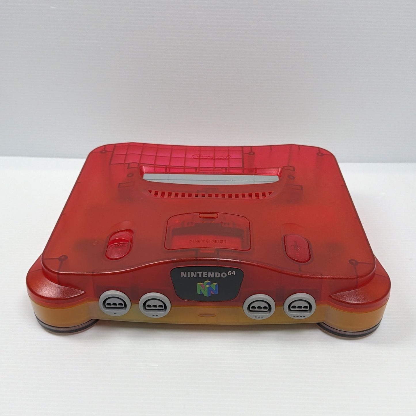 Nintendo 64 console, clear red