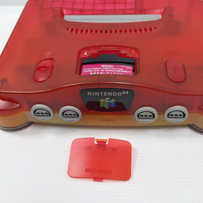 Nintendo 64 console, clear red