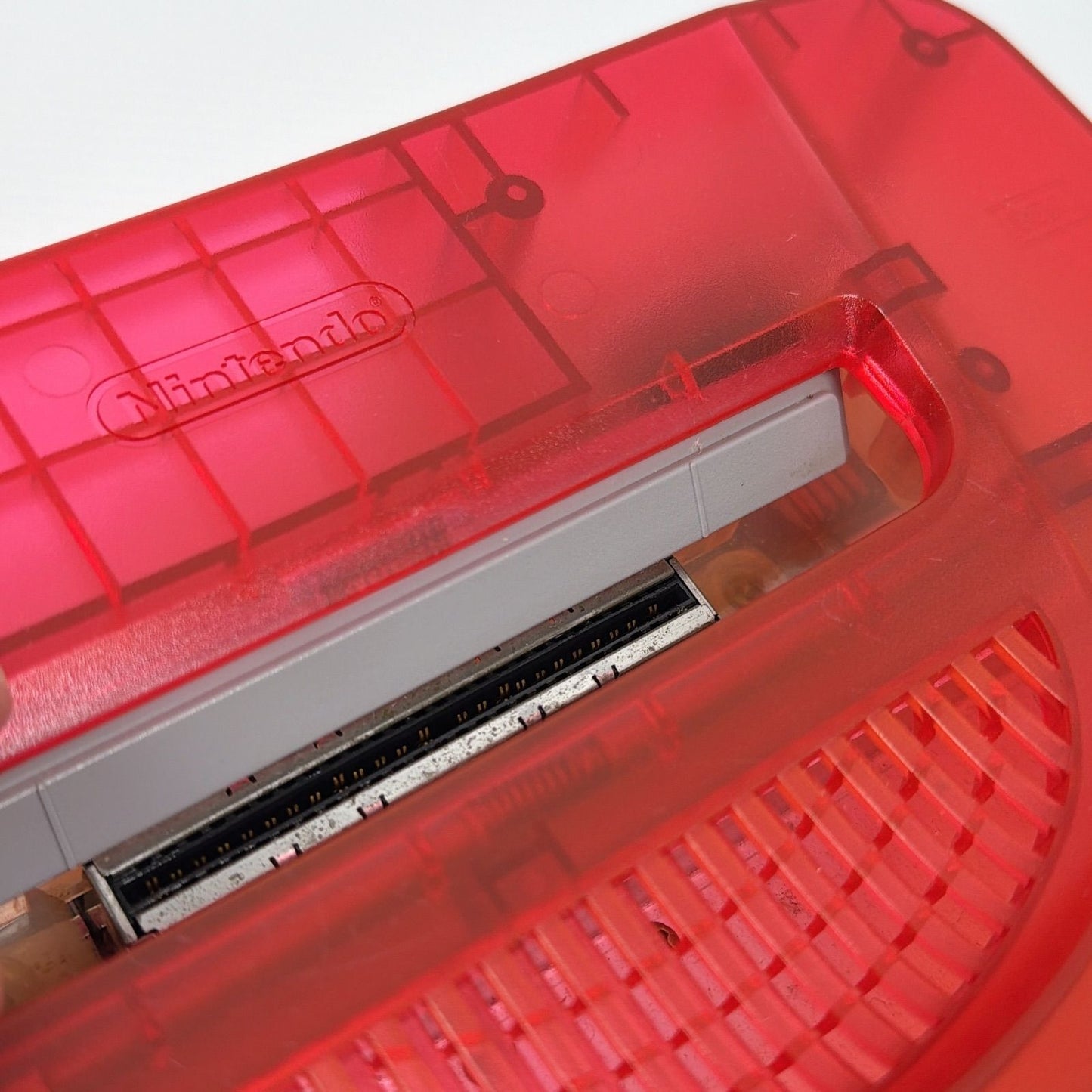 Nintendo 64 console, clear red